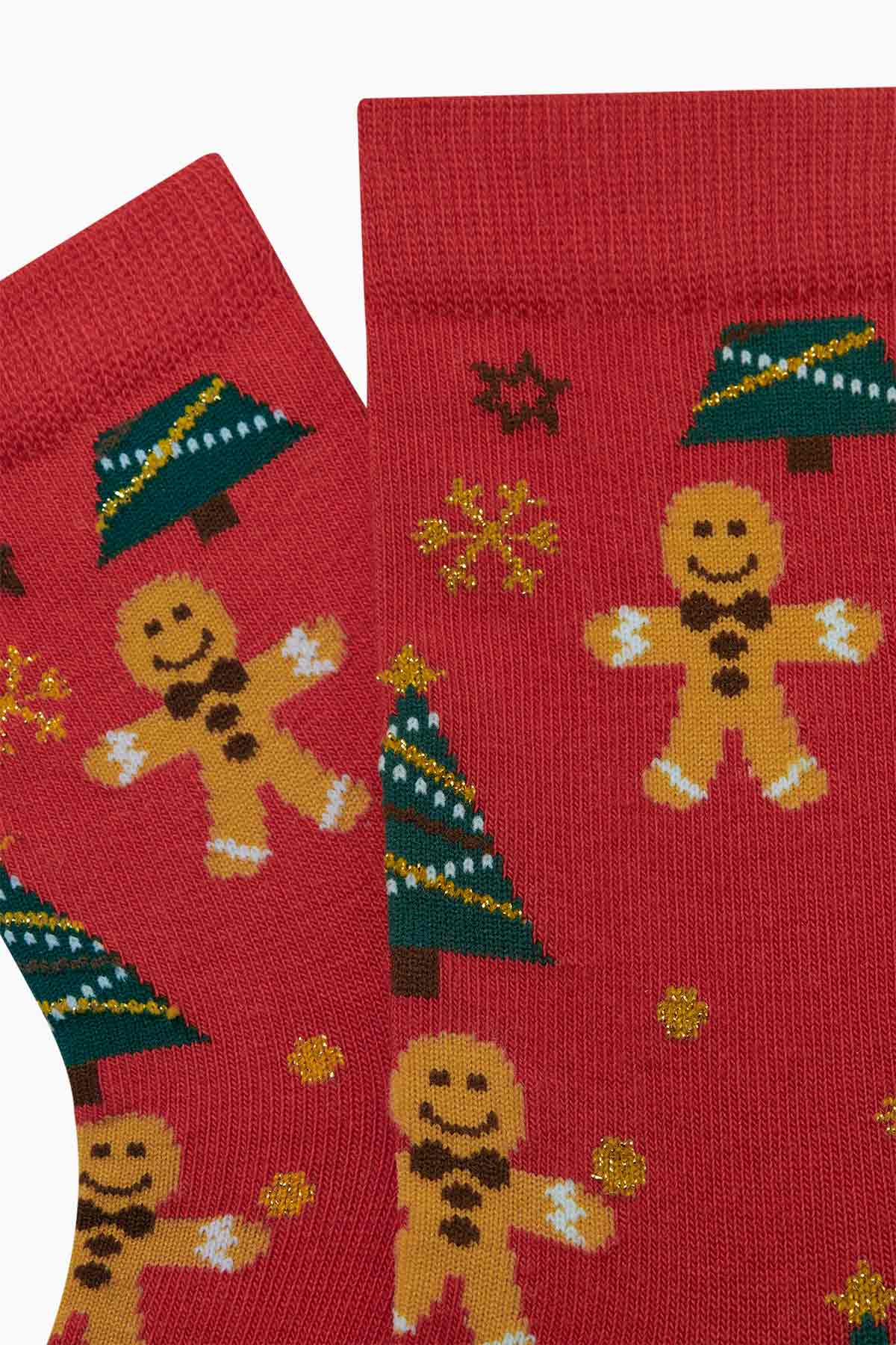 2-Pack Cookie Patterned Mother-Daughter Socks - Thumbnail
