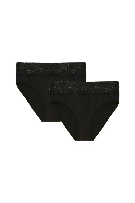 2-Pack Elastane Lace Women's Panties - Thumbnail