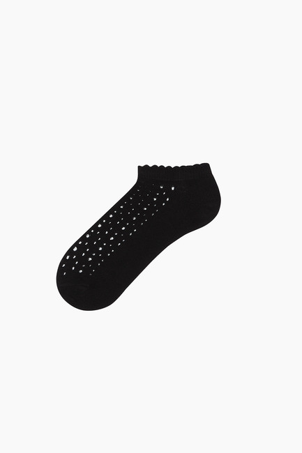 2'li Paket Siyah-beyaz File Spor Kadın Çorabı - Thumbnail