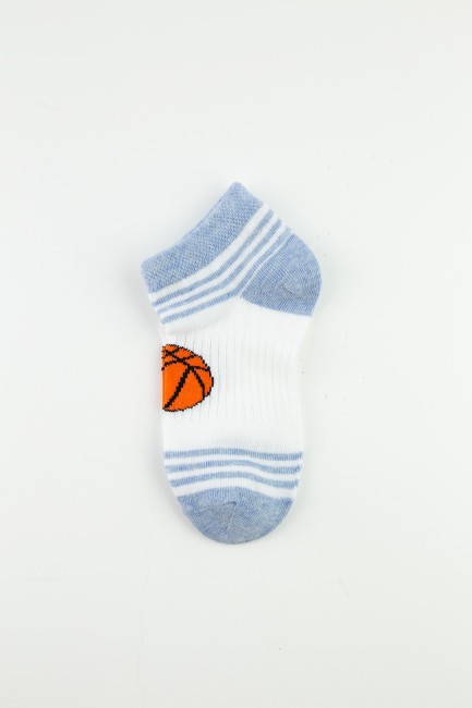 3-Pack Colorful Ball Pattern Kids Shaftless Socks - Thumbnail