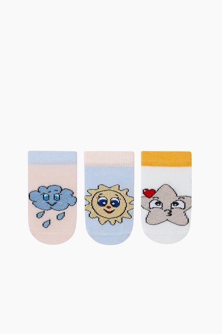 Bross - 3-Pack Silvery Baby Shaftless Socks