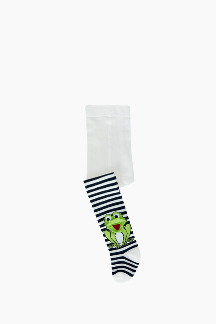 3D Frog Patterned Baby Tights - Thumbnail