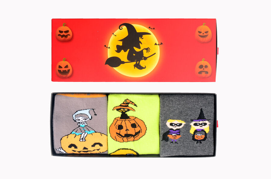 Bross 3'lü Kutu Halloween Desenli Çorap - 4
