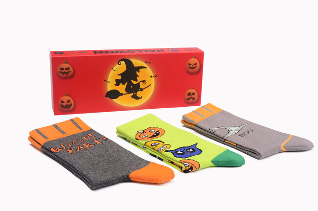 Bross 3'lü Kutu Halloween Desenli Çorap - 4 - Thumbnail