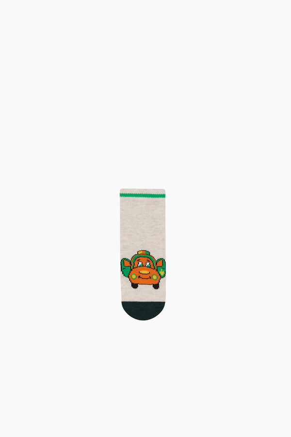 Bross 3'lü Paket Araba Desenli Bebek Çorabı