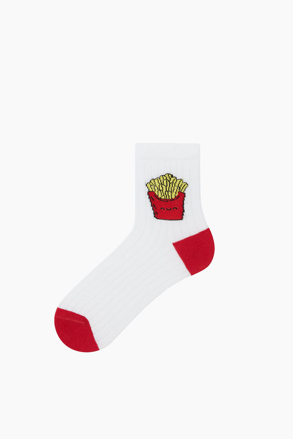 Bross 3'lü Paket Fastfood Desenli Çocuk Çorabı