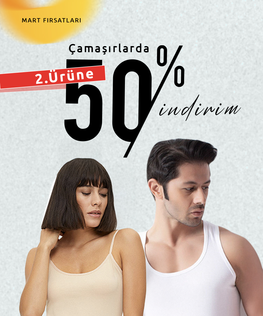 ÇAMAŞIRLARDA %50 İNDİRİM.