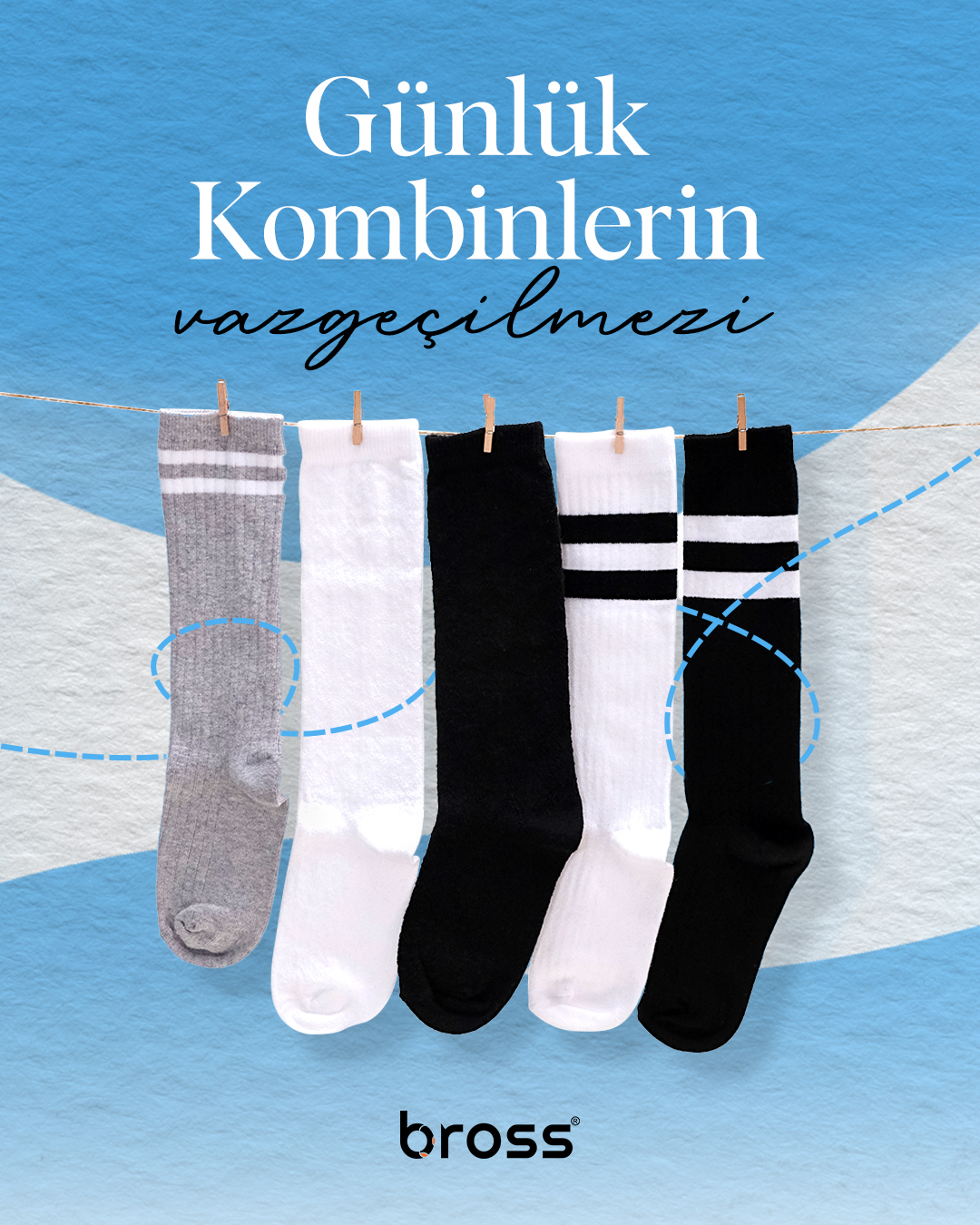 Çocuk Çemberli 3lü Dizaltı Çorap