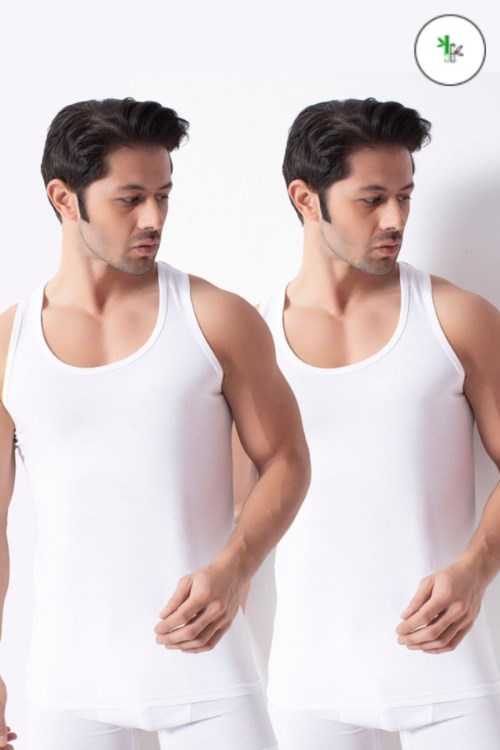 Bross 2li Beyaz Bambu Erkek Atlet 1424 Beyaz