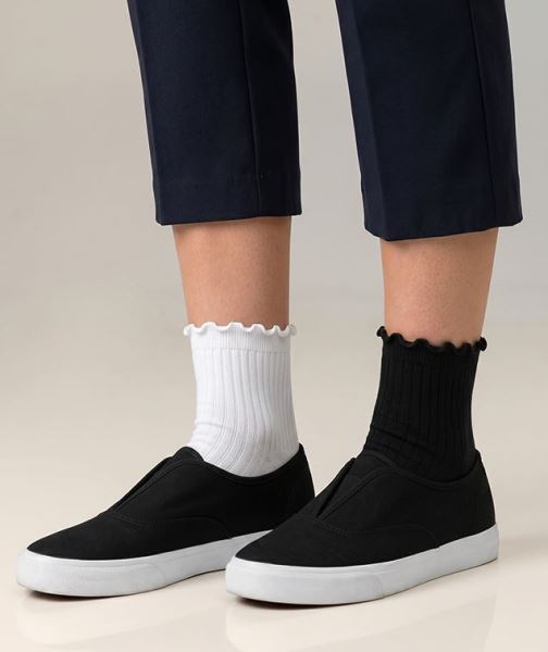 Kadın Fırfırlı Lastiksiz 2li Soket Çorap Asorti Asorti