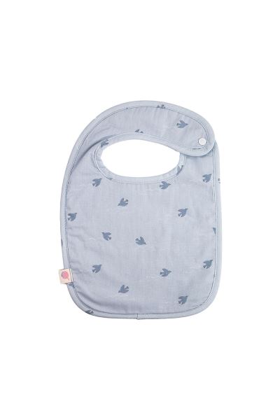 Bebek Mama Önlüğü İçi Havlu Çıtçıtlı %100 Pamuk Açıkmavi