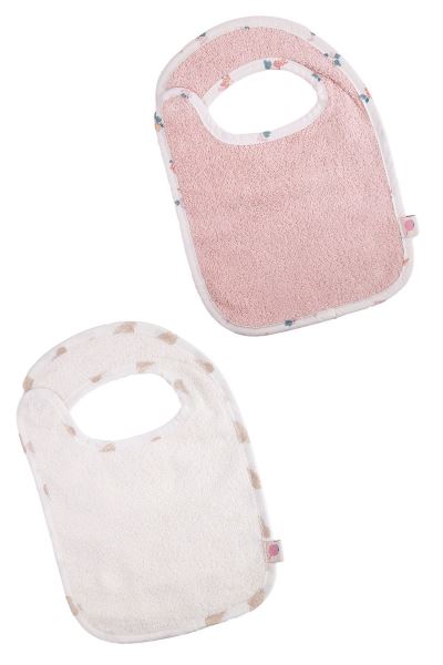 Bebek 2li Mama Önlüğü İçi Havlu %100 Pamuk Pembe