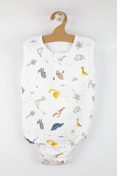 Bebek Müslin Çıtçıtlı Body %100 Pamuk Sarı