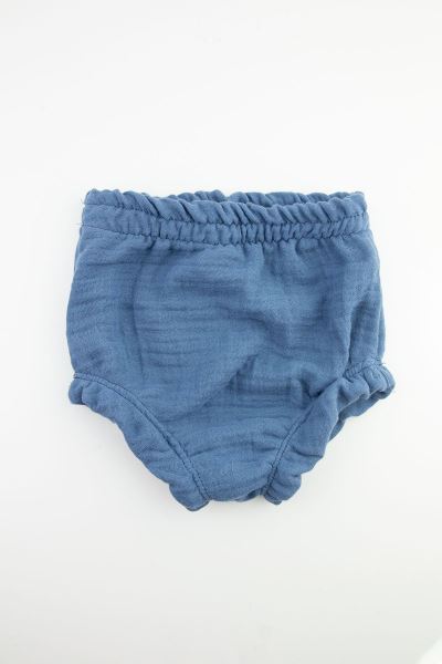 Bebek Müslin Külot Şort %100 Pamuk Mavi