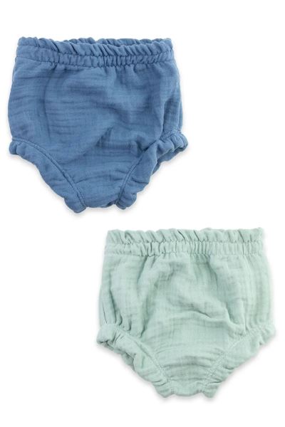 Bebek Müslin 2 Adet Külot Şort %100 Pamuk  GRİ