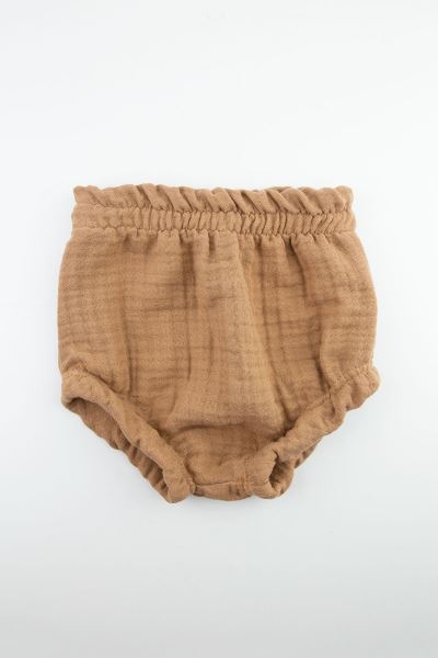 Bebek Müslin Külot Şort %100 Pamuk Camel