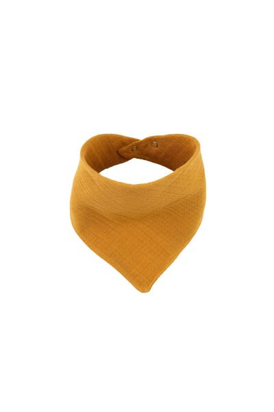 Bebek Müslin Önlük 4 Katlı %100 Pamuk Hardal