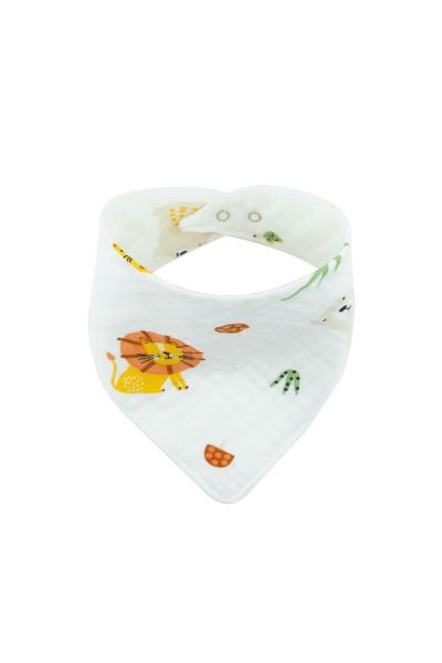 Bebek Müslin Önlük 4 Katlı %100 Pamuk Turuncu