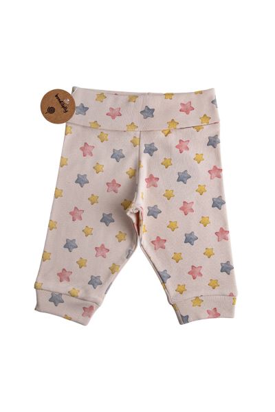 Bebek Yıldız Desenli Alt Eşofman Pamuklu İnterlok Mavi