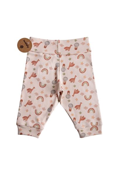 Bebek Gökkuşağı Desen Alt Eşofman Pamuklu İnterlok Kırmızı