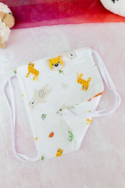 Müslin Bebek Sırt Çantası %100 Pamuk Turuncu