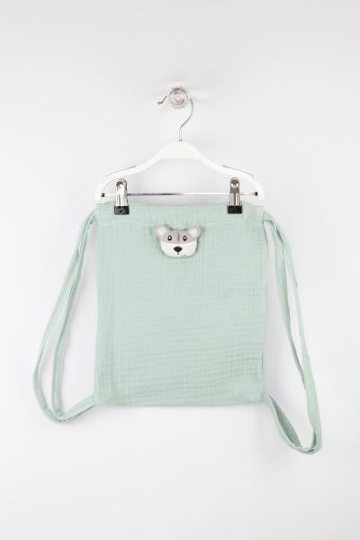 Müslin Bebek Sırt Çantası %100 Pamuk Mint