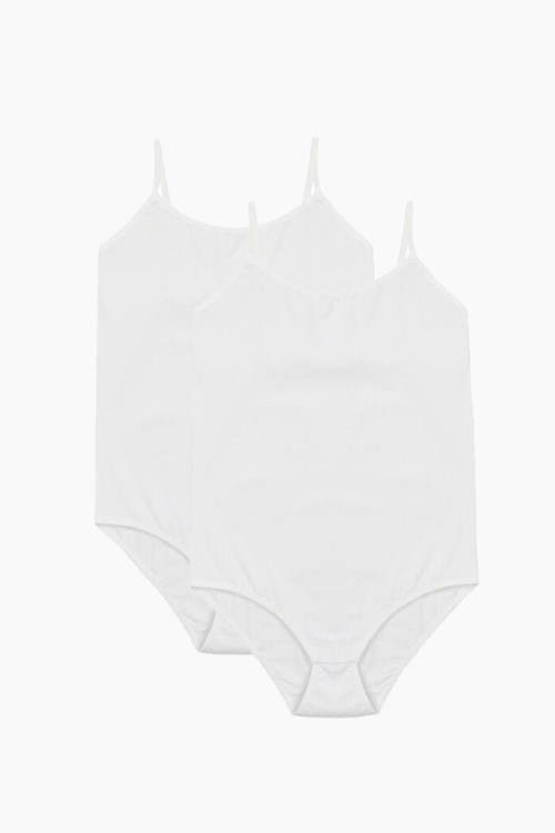 Bross Kadın Çıtçıtlı Askılı Body 2li Beyaz 1054 Beyaz