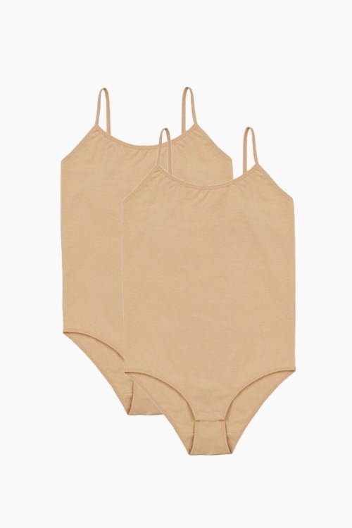 Bross Kadın Çıtçıtlı Askılı Body 2li Ten 1054 Ten