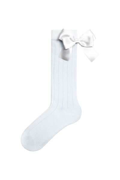 Bross Fiyonk Beyaz Çocuk Dizaltı Çorap Beyaz
