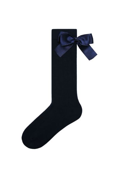 Bross Fiyonk Lacivert Çocuk Dizaltı Çorap Lacivert