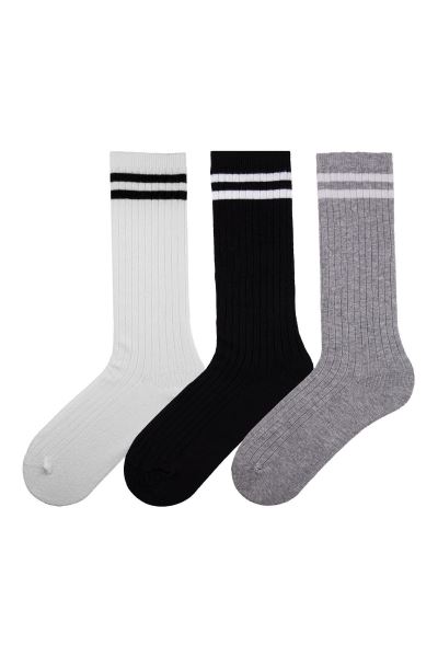 Çocuk Çemberli 3lü Dizaltı Çorap Asorti Asorti