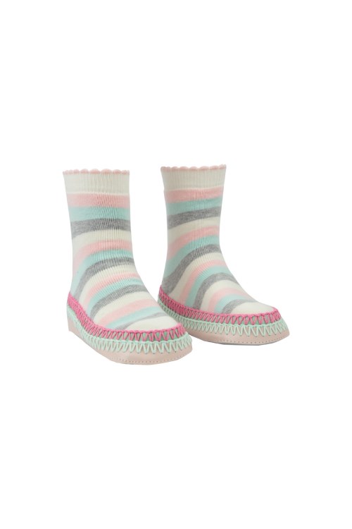 Bross Çember Desenli Çocuk Slipper Asorti