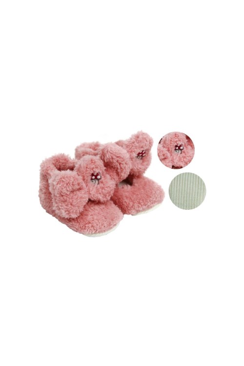 Bross Peluş Kaydırmaz Taban Mantar Bebek Ev Botu Pembe