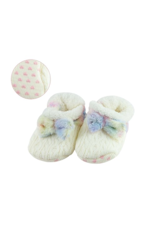 Bross Peluş Kaydırmaz Taban Unicorn Bebek Ev Botu Ekru