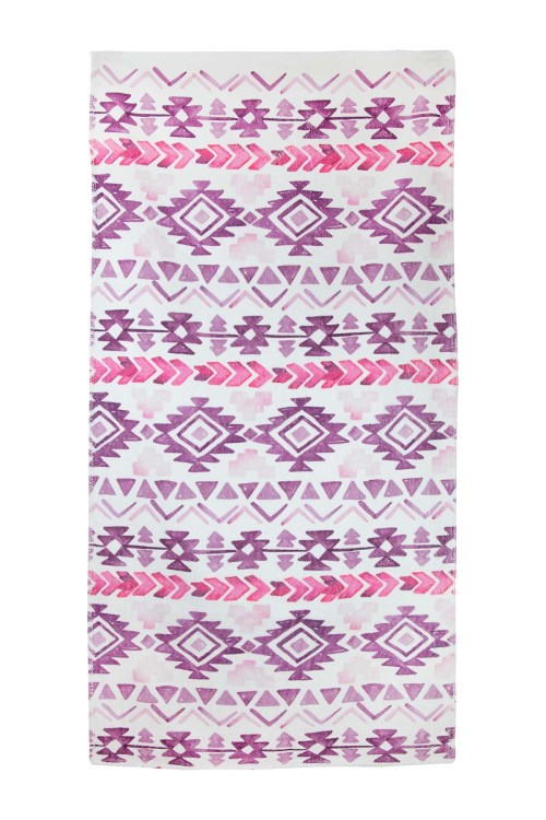 Bross Desenli Plaj Havlusu 75x150 Beyaz