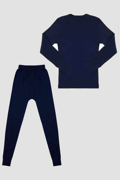 Çocuk Alt Üst Laci İçlik Takım%100pamuk 1038/2272 Lacivert