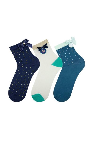 Aksesuarlı 3lü Kadın Kısakonç Asorti