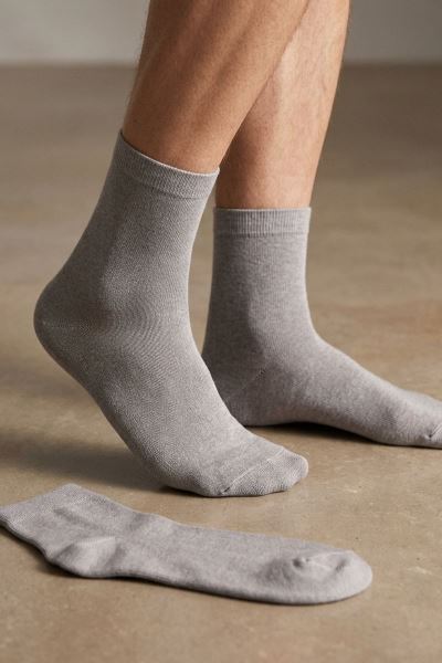 Düz Bambu Kıskonç Bej 6 Lı Erkek Çorap Grimelanj