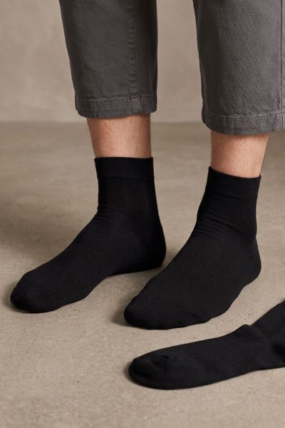 Düz Bambu Kıskonç Siyah 6 Lı Erkek Çorap Siyah