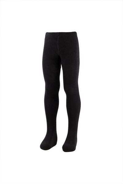 Çocuk Pamuklu Külotlu Çorap Siyah Siyah