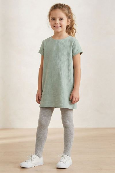 Çocuk Pamuklu Külotlu Çorap Gri Gri