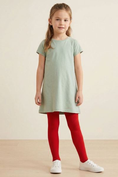 Çocuk Pamuklu Külotlu Çorap Kırmızı Kırmızı