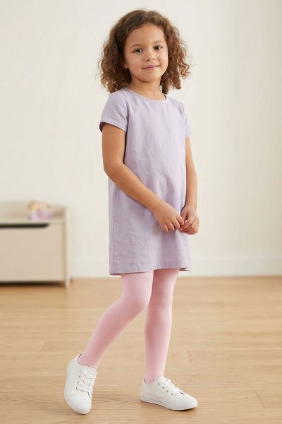 Çocuk Pamuklu Külotlu Çorap Pembe Pembe