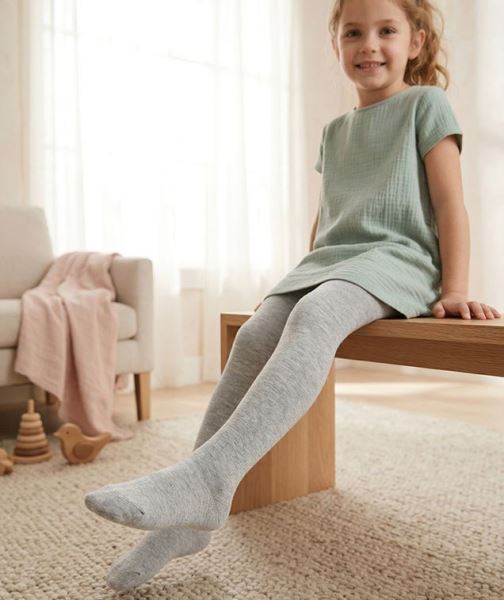 Çocuk Pamuklu Külotlu Çorap Gri Gri