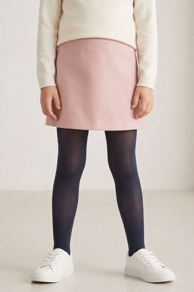 Kız Çocuk 3lü Düz 40 Den Mikro Külotlu Mus Çorap Lacivert