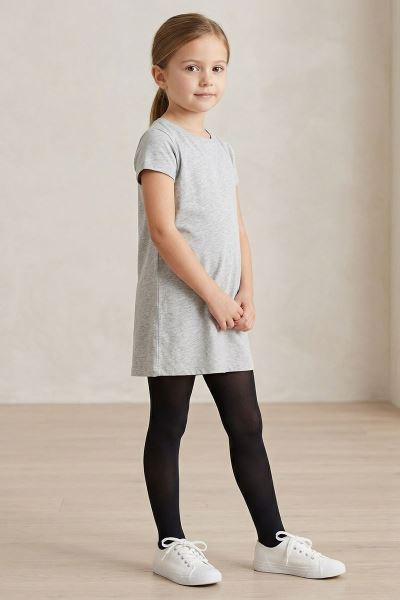 Kız Çocuk 3lü Düz 40 Den Mikro Külotlu Mus Çorap Siyah