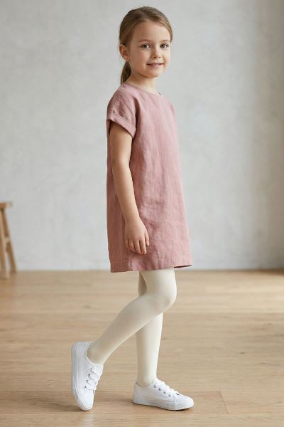 Kız Çocuk 3lü Düz 40 Den Mikro Külotlu Mus Çorap Ekru