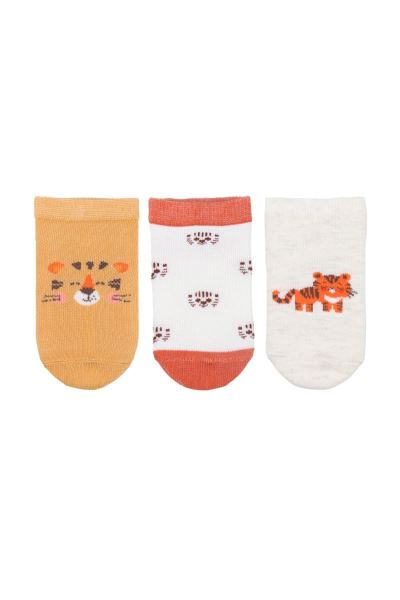 Bross 3lü Tigger Erkek Bebek Patik Çorap Asorti