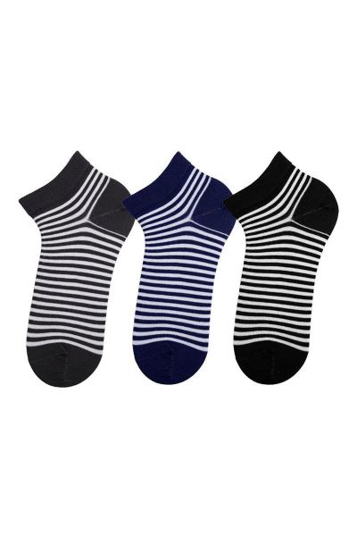 Çember Erkek 3lü Patik Çorap Asorti