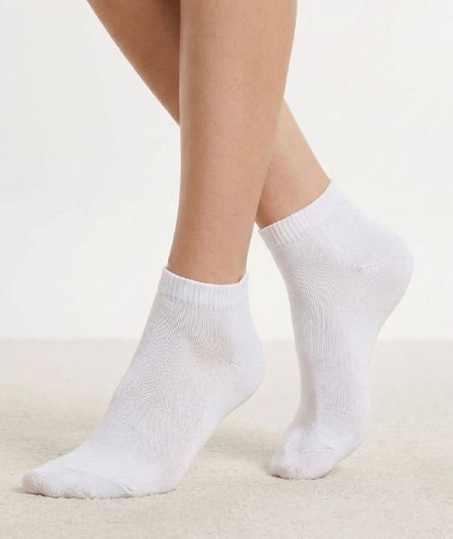 Kadın 3lü Beyaz Havlu Patik Çorap Beyaz